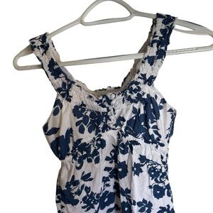 Aeropostale Blue and White Floral Top